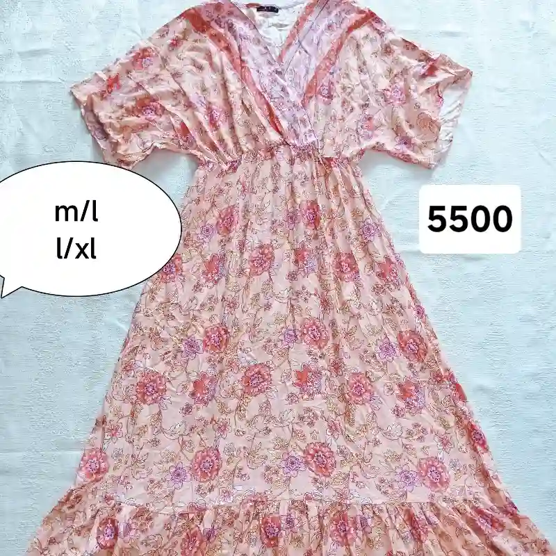 Vestido largo boho estilo kimono