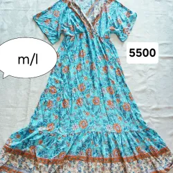 Vestido largo boho estilo kimono