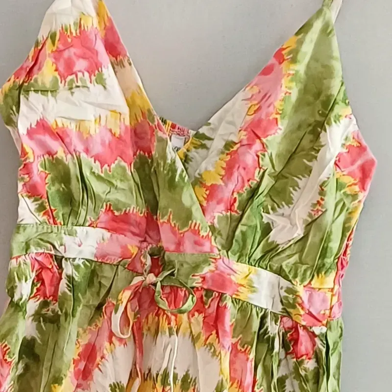 Vestido multicolor largo de tirantes