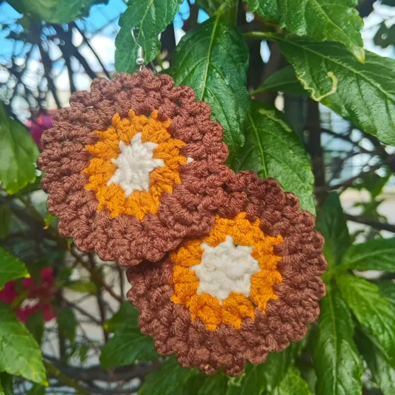 Aretes de aros de 3 colores