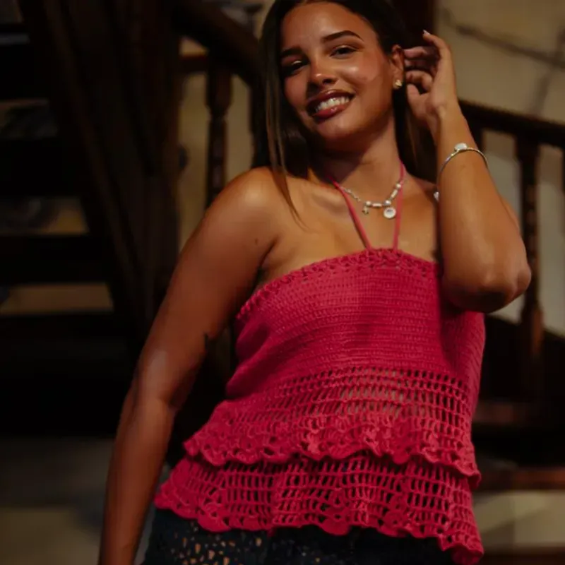 Conjunto de saya corta y top