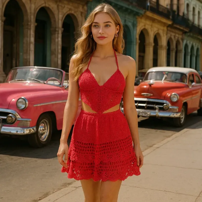 Conjunto de saya corta y top