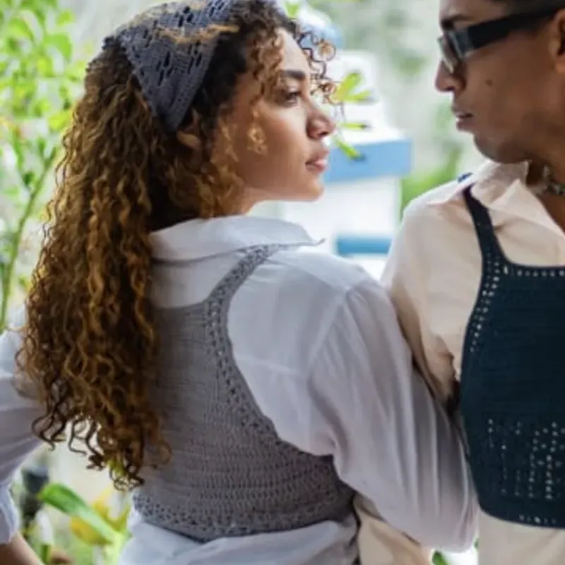 Conjunto de saya larga y blusa