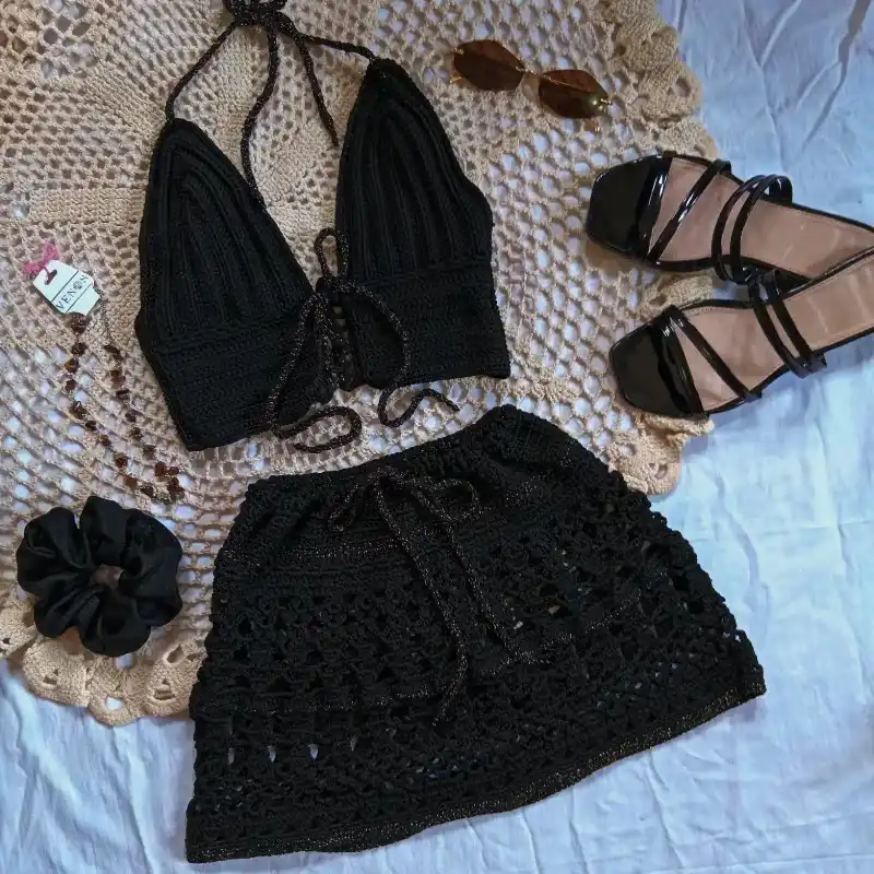 Conjunto saya corta y top