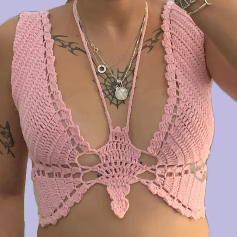 Top mariposa unicolor 