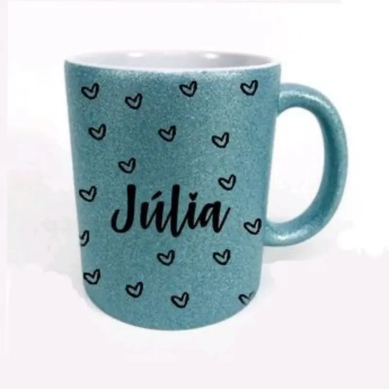 Taza gliter azul 