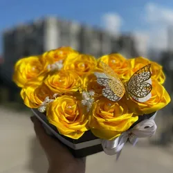 Caja de rosas eternas