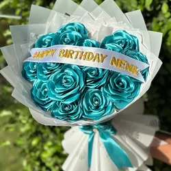 Ramo de 15 rosas corazon