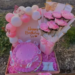 Caja de regalo , rosada
