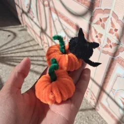 Calabazas con gatito