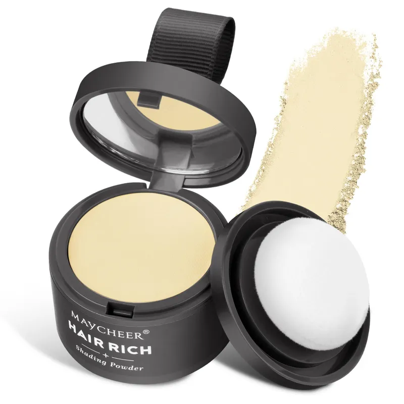 polvo compacto de sombra para la línea del cabello y retoque de raíces