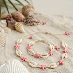 Collar estrella rosa