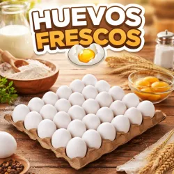 Cartón de 30 huevos frescos