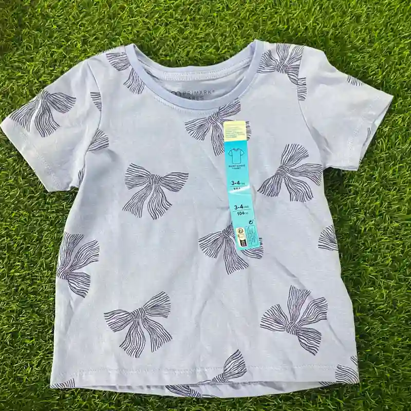 t-shirt azul de lazos 