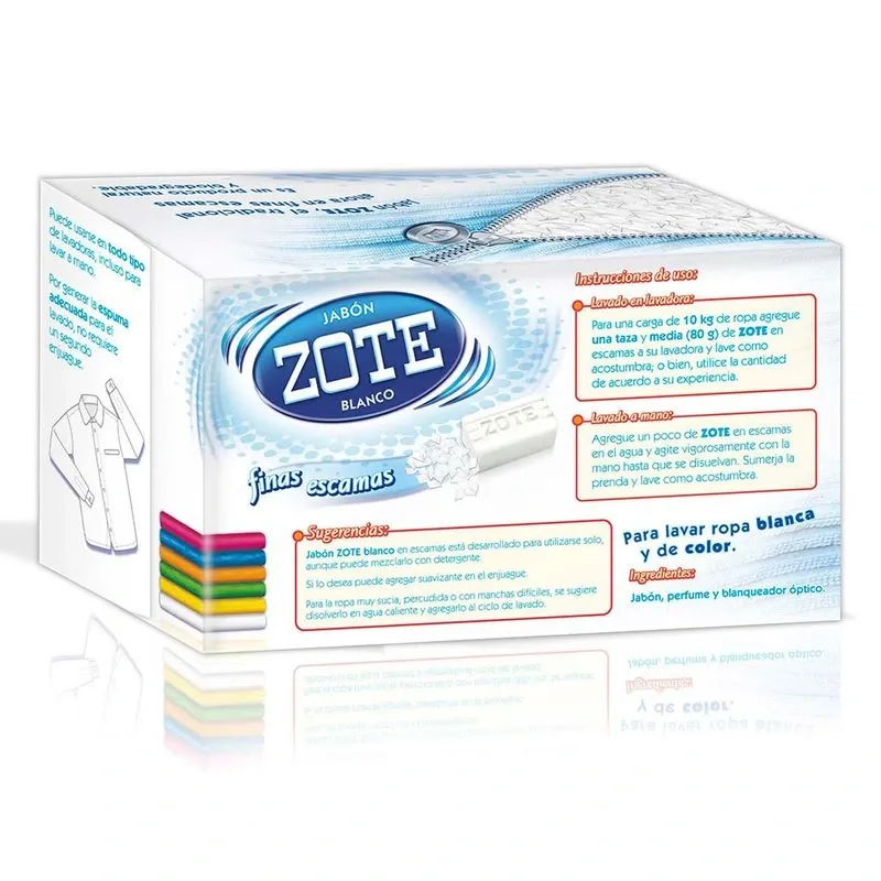 Jabón Rayado Zote (500g) - Blanco