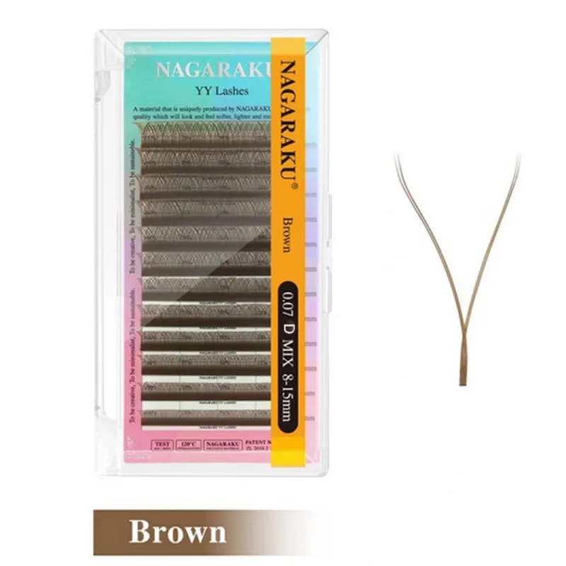 Pestañas - Nagaraku 2D (YY) 0.07D Mix (Brown)