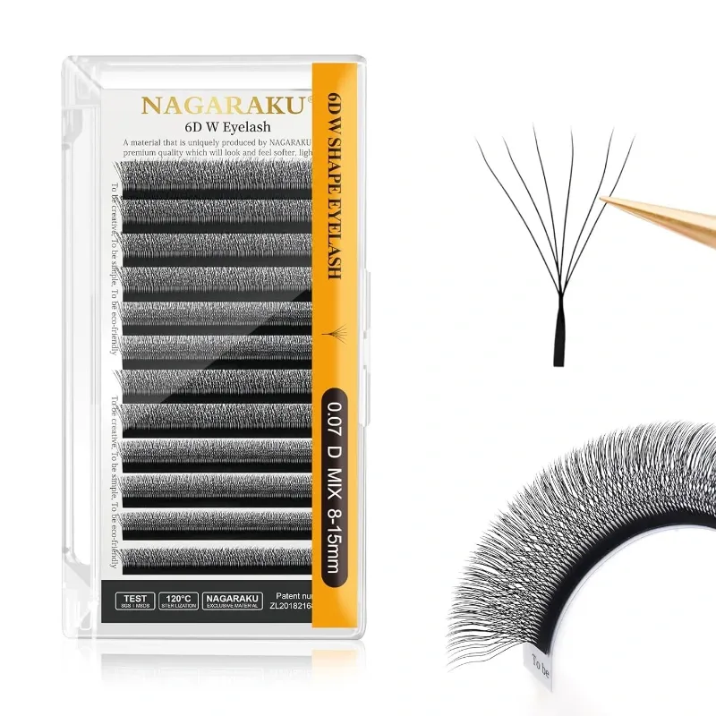 Pestañas - Nagaraku 6D (W) 0.07D Mix