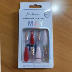 Uñas Postizas con Diseño (12 pzas) M06