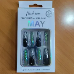 Uñas Postizas con Diseño (12 pzas) M01