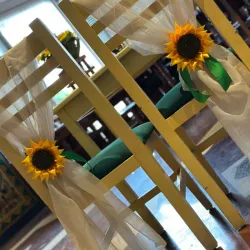 Girasoles para sillas nupsiales