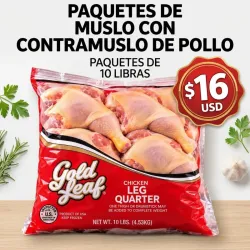 Paquete de pollo muslo Con contramuslo