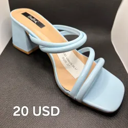 Sandalias de Tacón Cuadrado con Tiras