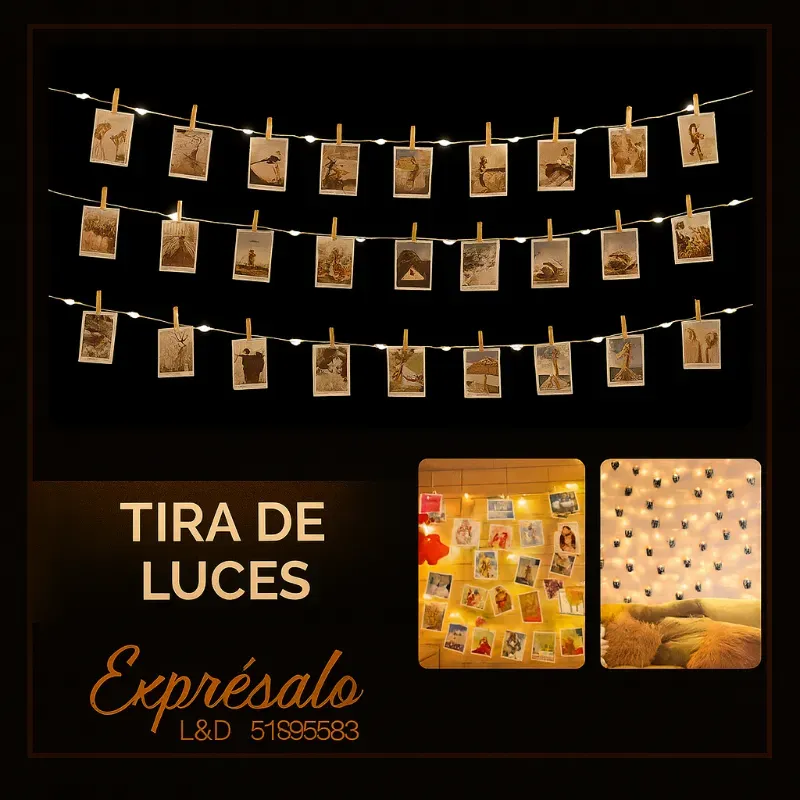 Tira de luces con clip