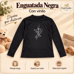 Enguatada Negra con Vinilo