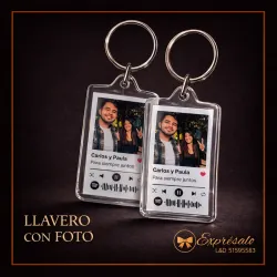 Llavero transparente con foto