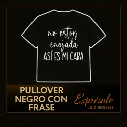 Pullover Negro Adulto (tela dry-fit)