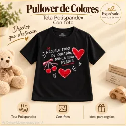 Pullover Polispandex Negro Con foto (adulto)