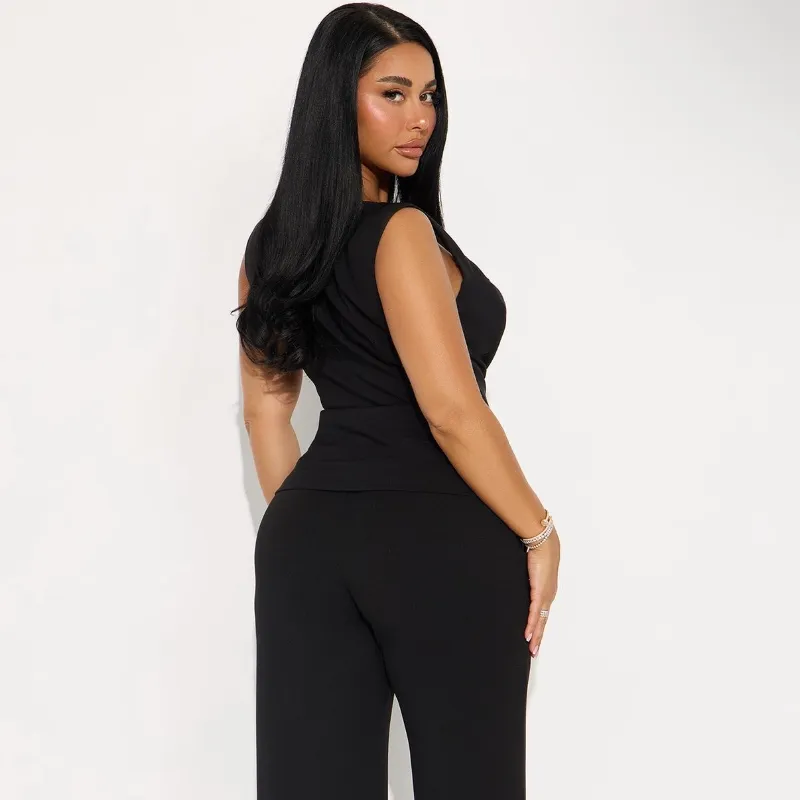 2 Piece Vest Set Fashion Nova