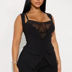 2 Piece Vest Set Fashion Nova