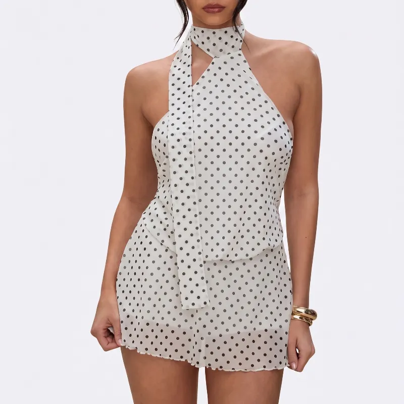 Fashion Halter Mini Dress 