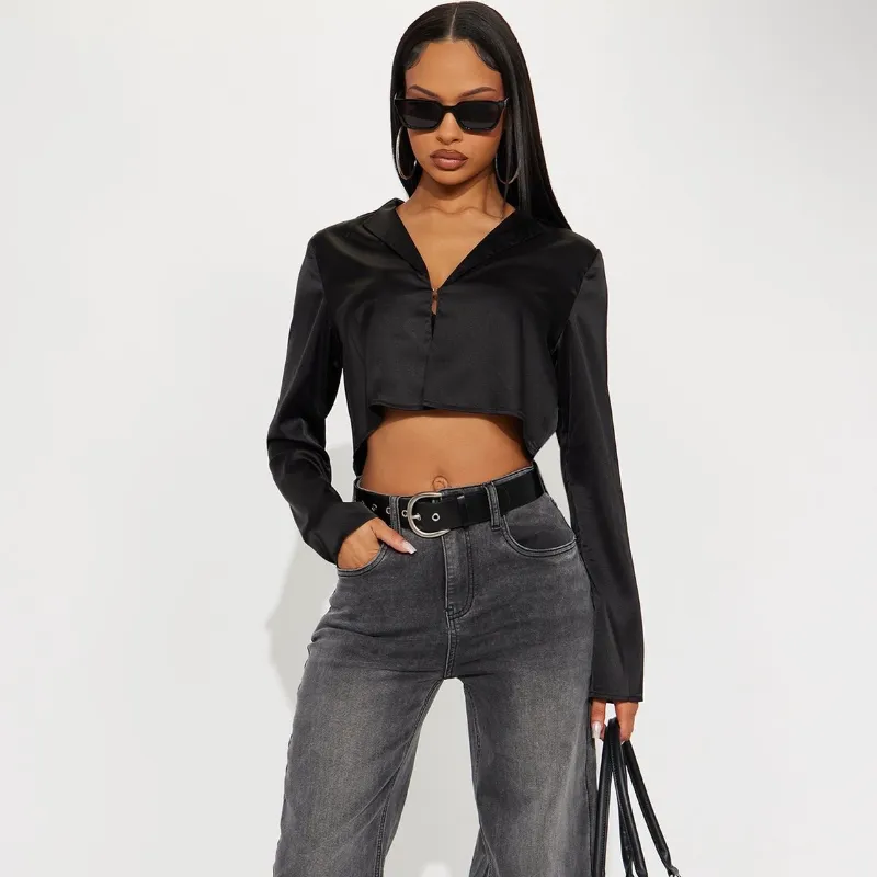 Forever Satin Shirt Fashion Nova