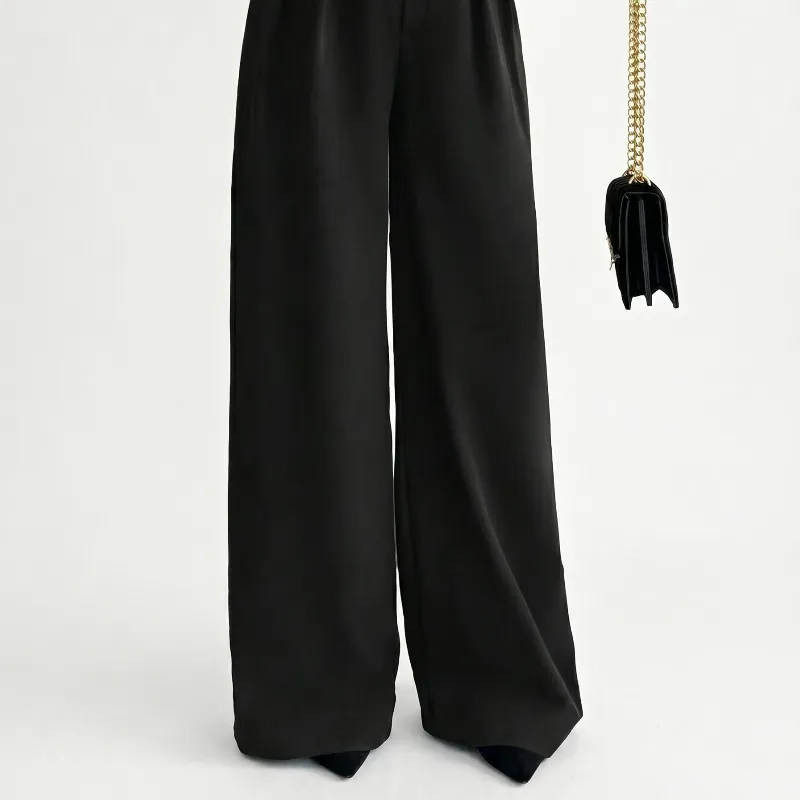 Pant Chic Pleated High Waisted 