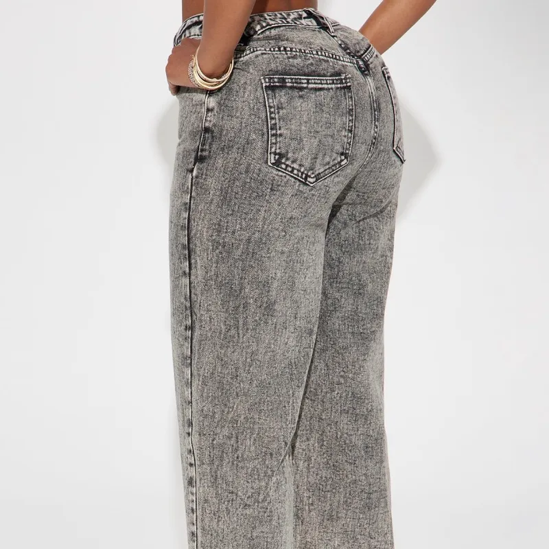 Slit Straight Leg Jeans Fashion Nova