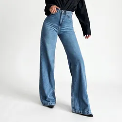 Jeans Casual Washed High Waist
