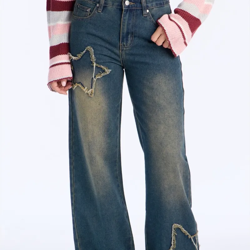 Stars Tinted Baggy Jeans Fashion Nova