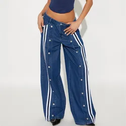 Stripe Wide Leg Jeans Fashion Nova