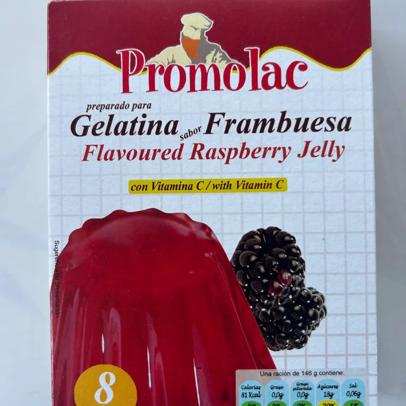 Gelatina de frambuesa 