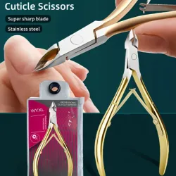 Alicate para cutículas dorado súper afilado