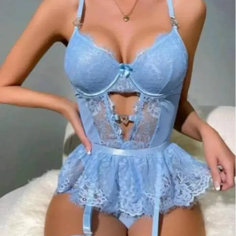 🔥🍒 Body estilo Corset con Medias (no incluye medias)