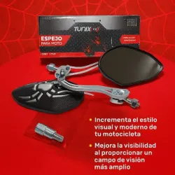 Espejos retrovisores de araña color plateado