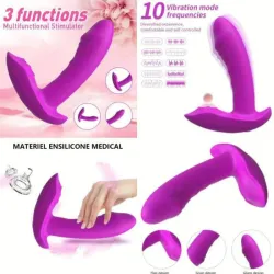 ‎⚜️ Vibrador Braga 2 en 1 (con mando a distancia)