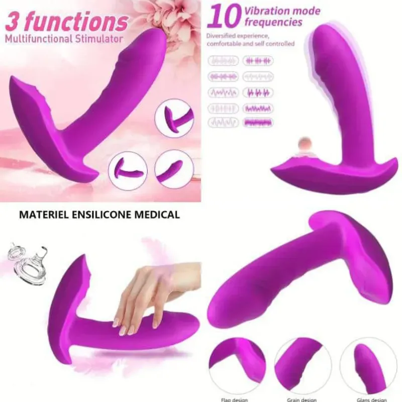 ⚜️ Vibrador Braga 2 en 1 (con mando a distancia)