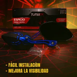 Espejos retrovisores de araña color azul