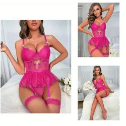 ‎🔥🍒 Body estilo Corset con Medias  (no incluye medias)