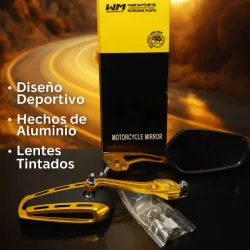 Espejos retrovisores dorados