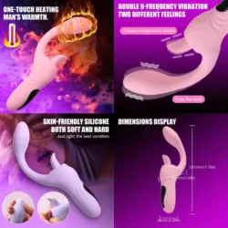 ‎⚜️ Conejito Vibrador (Lengua + Calefacción Inteligente)